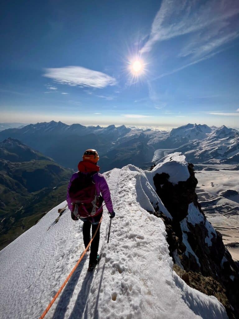 Am Gipfelgrat der Matterhorn Hörnligrat