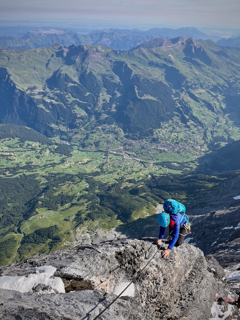 Mittellegigrat hoch über Grindelwald.