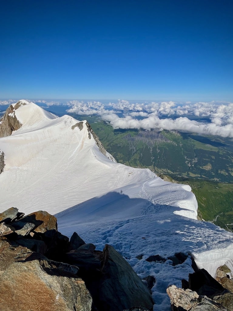 Wunderschöner Kontrast am Domes de Miage.